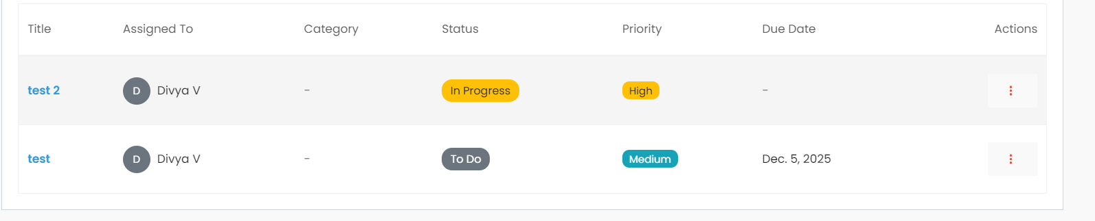 Table UI