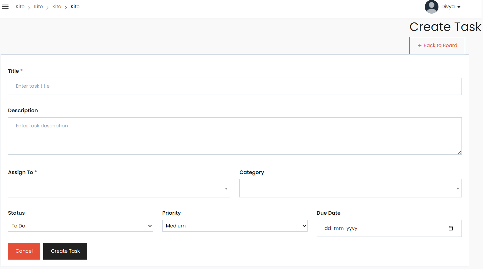 Task Form